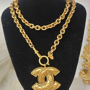 Chanel Gold Double Chain Necklace